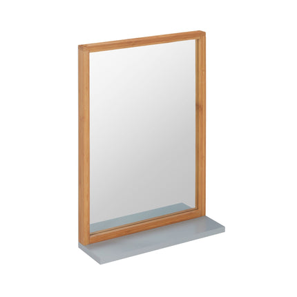 Wall mirror with shelf