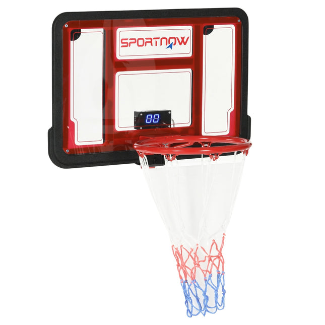 Basketbalring, Basketbalbord Met Mand, Elektronisch Scorebord, Basketbalring Voor Wandmontage, Inclusief Basketbal, Ballenpomp