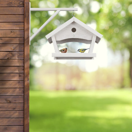 Wall-mounted bird table white