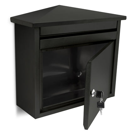 Wall-mounted mailbox black