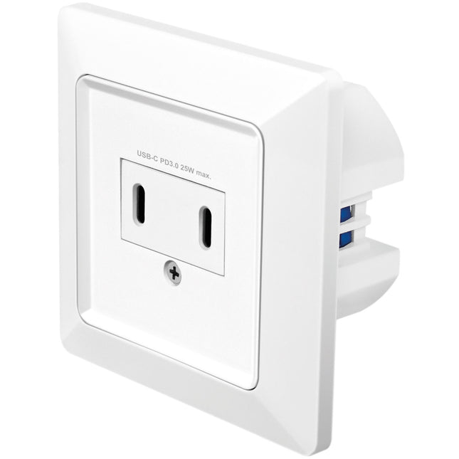 Wall outlet with 2xUSB-C PD 25W