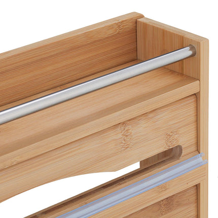 Wall roll holder with spice shelf