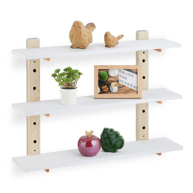 Wandplank in houtlook met 3 planken