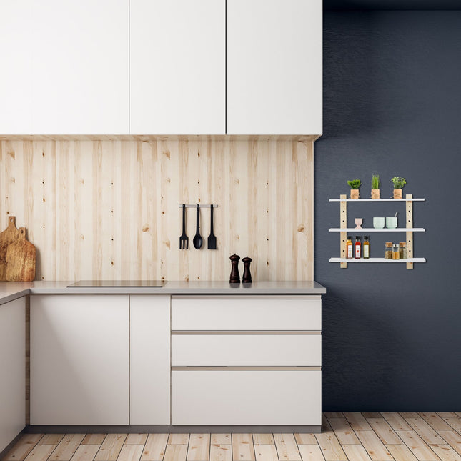 Wandplank in houtlook met 3 planken