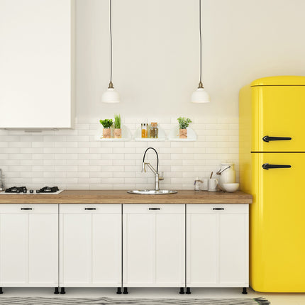 Wall shelf set of 3 white