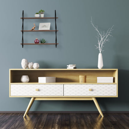 Wall shelf with 3 shelves