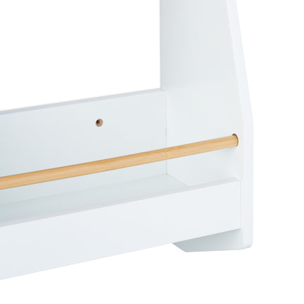Wall shelf with 6 hooks
