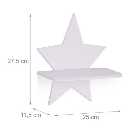 Wall shelf with stars for the children's room