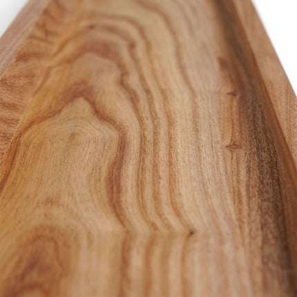 Walnut Wall Shelf, Narrow Picture Ledge With Raised Lip