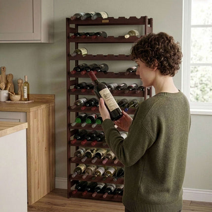 Walnut Wine Rack – Horizontal Bottle Holder
