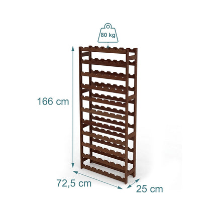 Walnut Wine Rack – Horizontal Bottle Holder