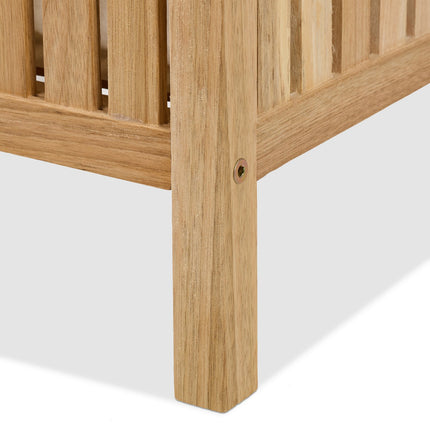 Walnut Wood Laundry Chest with Cushion Seat