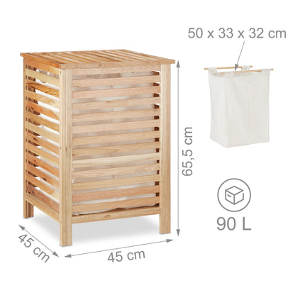 Walnut Wood Washing Basket