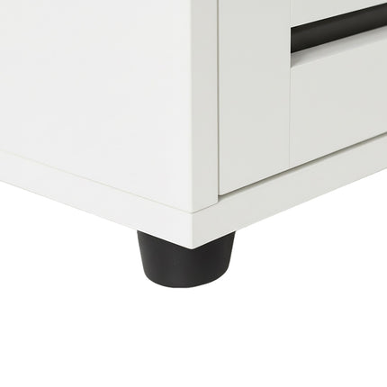 Washbasin Cabinet with Slatted Doors, Under-Sink Storage