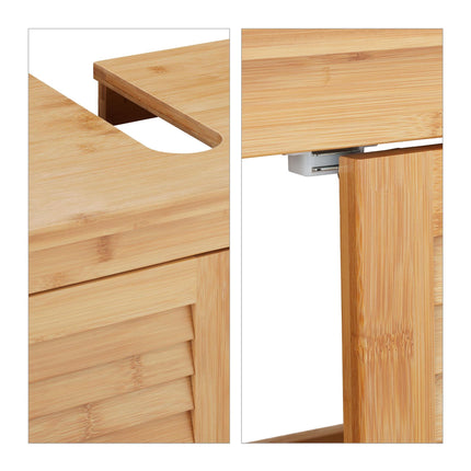 Washbasin base cabinet in bamboo
