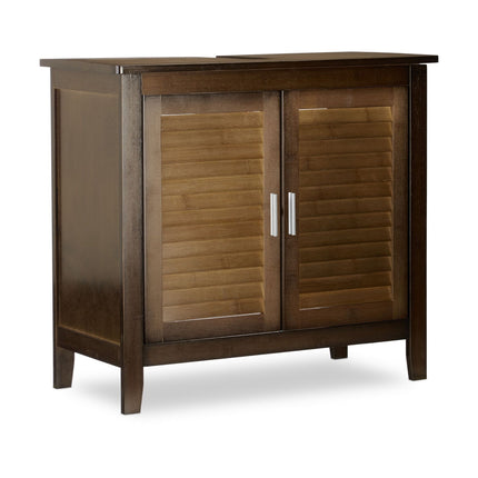 Washbasin cabinet brown LAMELL