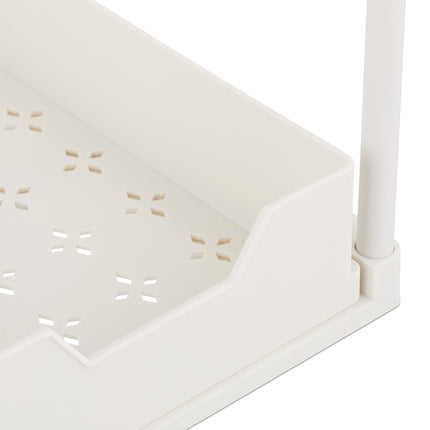 Washbasin shelf with 2 shelves