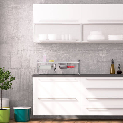 Washbasin shelf with holder for paper towels
