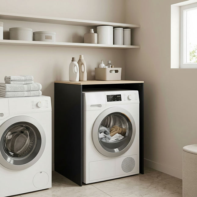 Washer Cabinet, Anthracite, Engineered Wood, 88x68x60 cm