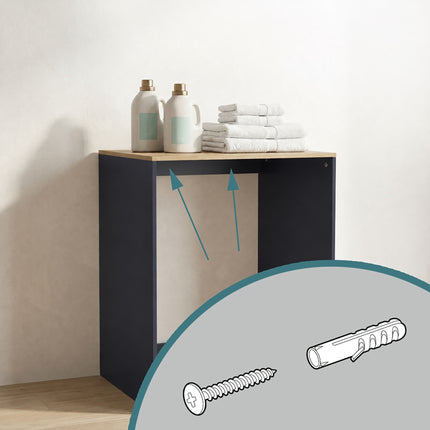 Washer Cabinet, Anthracite, Engineered Wood, 88x68x60 cm