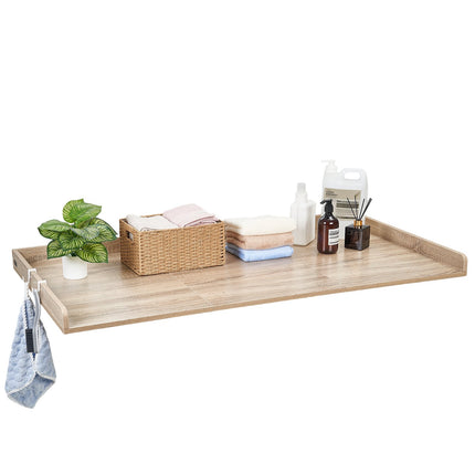 Washer Dryer Countertop 137 x 69.9 cm, Oak, 2 Hooks