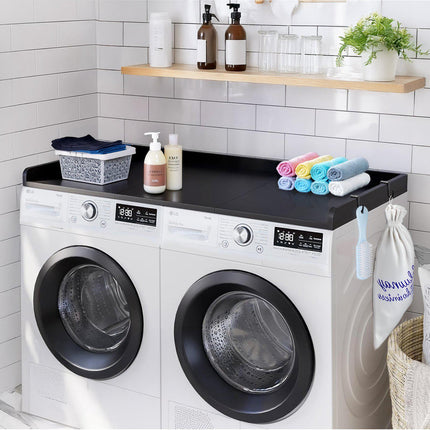 Washer Dryer Countertop, 54 x 27 in, Black, 3-Piece