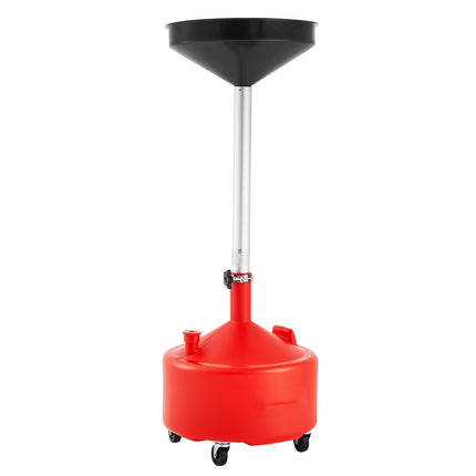 Waste Oil Drain Tank, 30L, Adjustable Funnel, Wheels