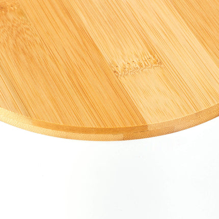 Waste container for bathroom 3 liters with bamboo lid