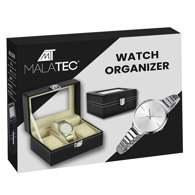 Watch organizer with 3 compartments
