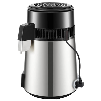 Water Distiller 4L, 1L/H, Timer, Temp Display, Stainless Steel