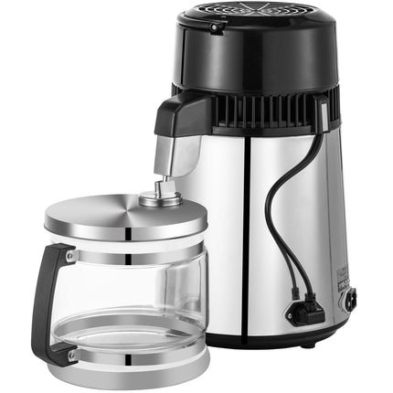 Water Distiller 4L, 750W, Adjustable Temp, Stainless Steel