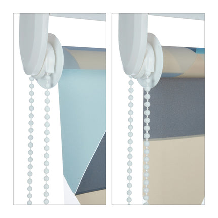 Water-Repellent Bath Roller Blind, Geometric Design