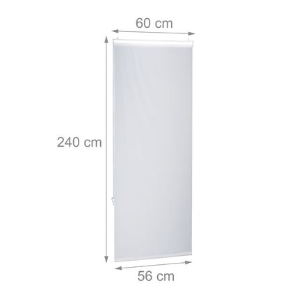 Water-Repellent Bathroom Roller Blind, Translucent White