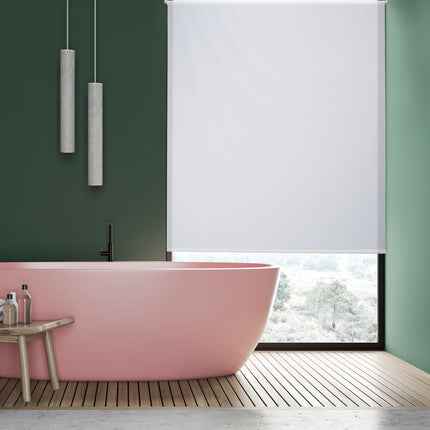 Water-Repellent Bathroom Roller Blind, Translucent White