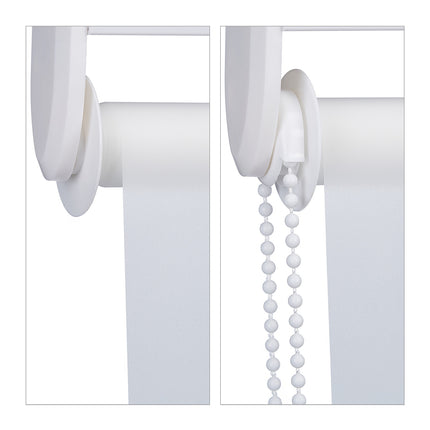 Water-Repellent Bathroom Roller Blind, White, Translucent
