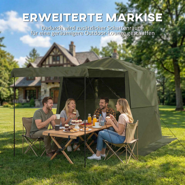 Waterproof 2x2m Pop-Up Gazebo with Mesh Windows