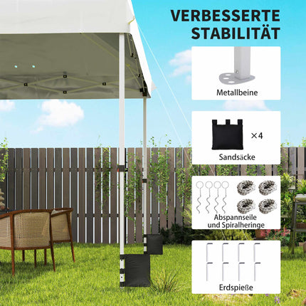 Waterproof 3x3m Pop-Up Gazebo, UV 50+ with Sandbags