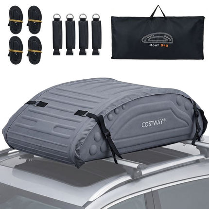 Waterproof 400L Car Roof Cargo Bag, 4 Straps