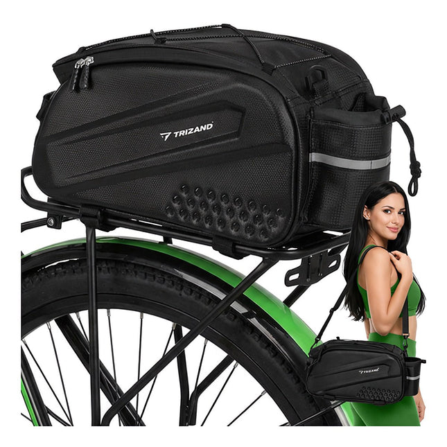 Waterproof Bike Pannier Rack Bag, 10L, Reflective