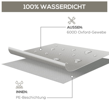 Waterproof Garden Furniture Cover, 600D Oxford, 210x140x80 cm