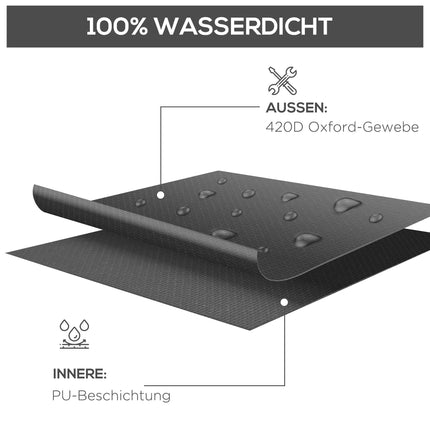 Waterproof L-Shaped Sofa Cover, 250x250x79 cm, Black