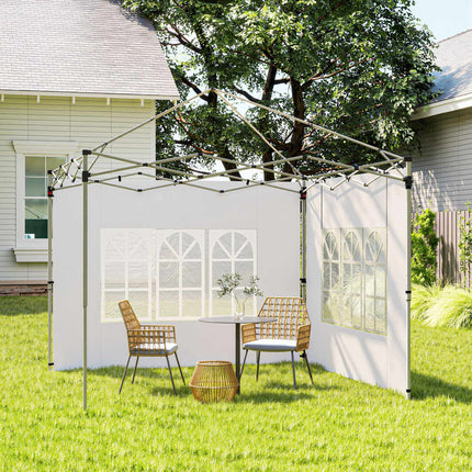 Waterproof Pavilion Sidewalls with Windows, 3x3/3x4 m, White