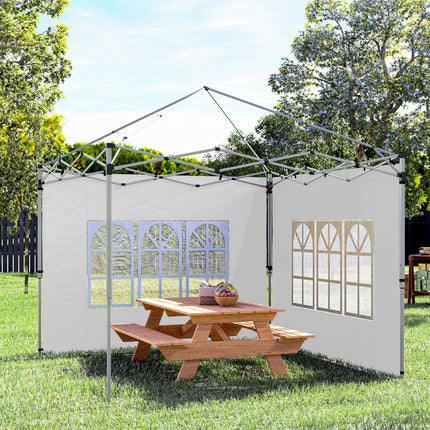 Waterproof Pavilion Sidewalls with Windows, 3x3/3x4 m, White