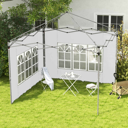 Waterproof Pavilion Sidewalls with Windows, 3x3/3x4 m, White