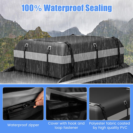 Waterproof Rooftop Cargo Carrier Bag, 600L, Lock