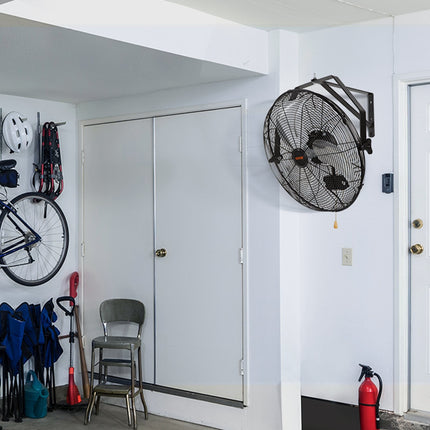 Waterproof Wall Fan 57 cm, 3-Speed, 4150 CFM, Black