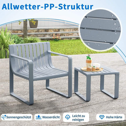 Weatherproof 2-Piece Outdoor Furniture Set with Table