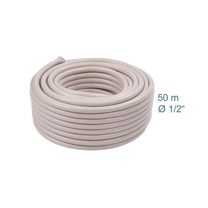 Weatherproof Beige Garden Hose – UV-Resistant, Flexible