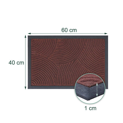 Weatherproof Polypropylene Doormat, 60 x 40 cm