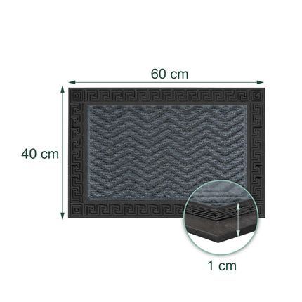 Weatherproof Polypropylene Doormat, 60 x 40 cm